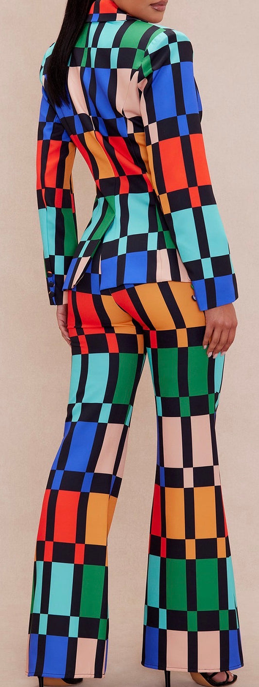Burst of color 2 piece pant set