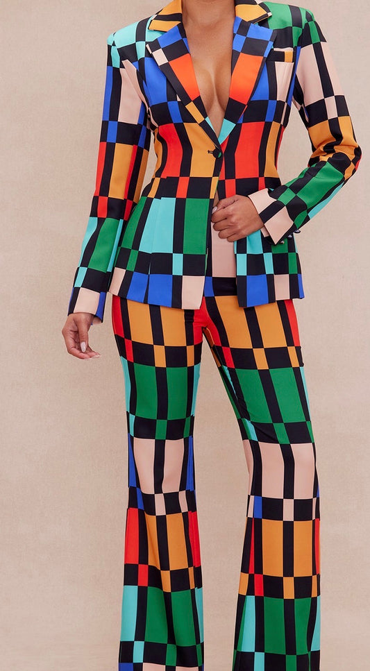 Burst of color 2 piece pant set