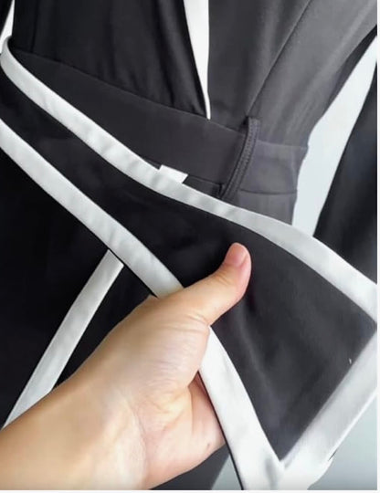 Chic me black and white jumpsuit