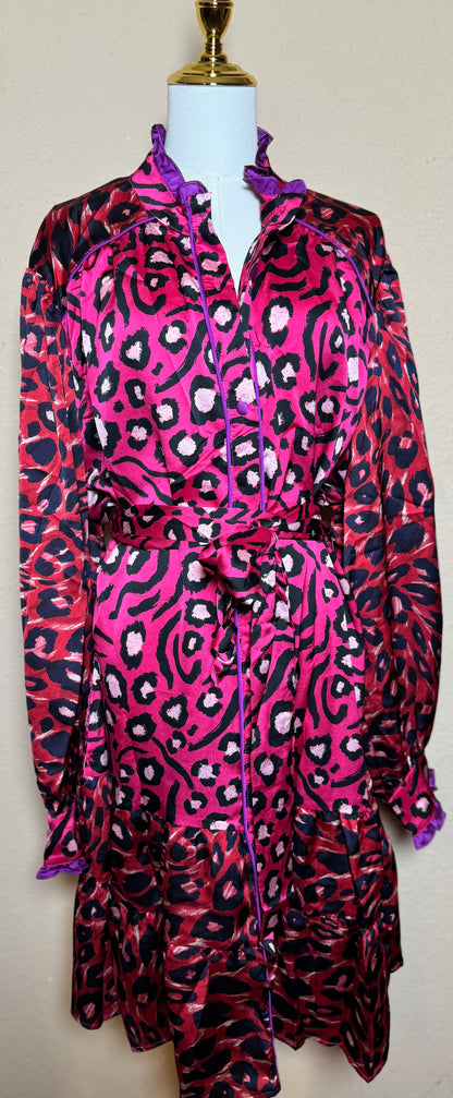 Fate pink animal print dress