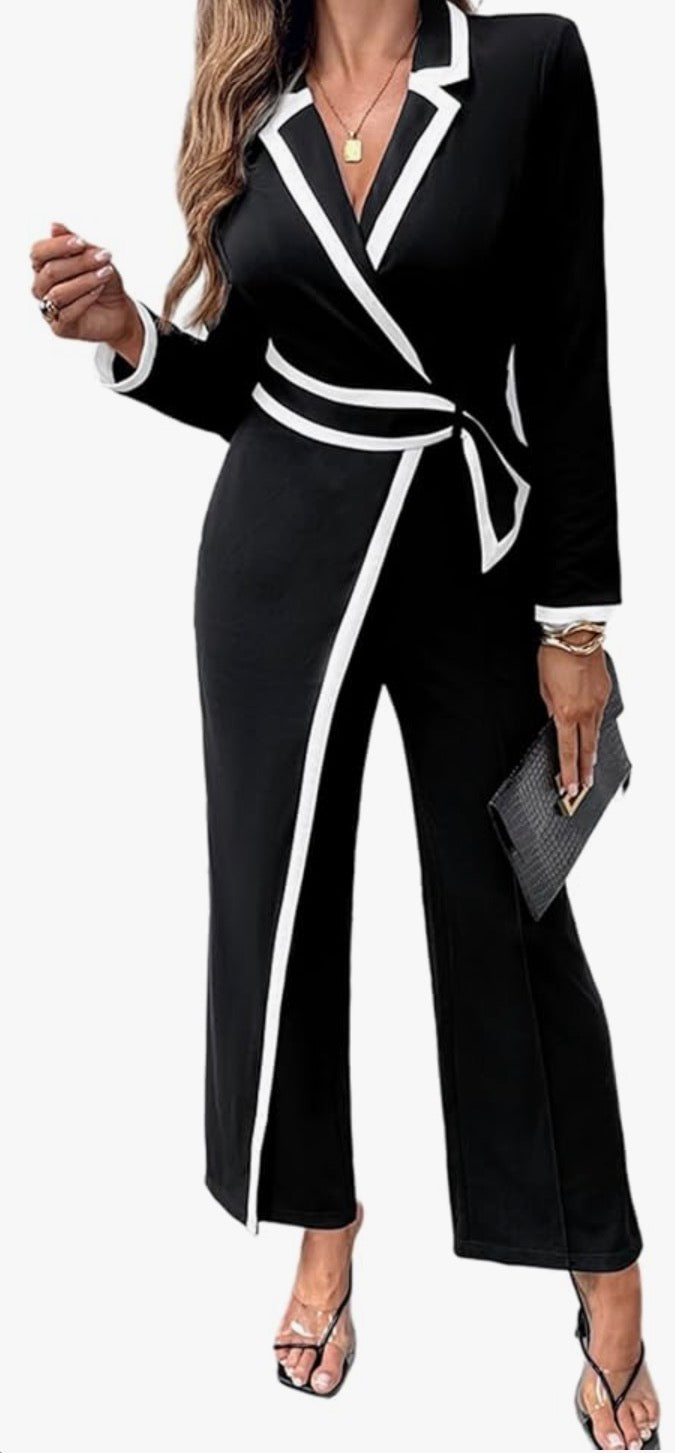 Chic me black and white jumpsuit