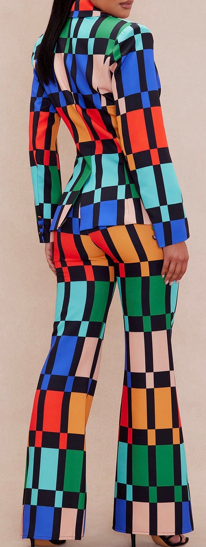 Burst of color 2 piece pant set