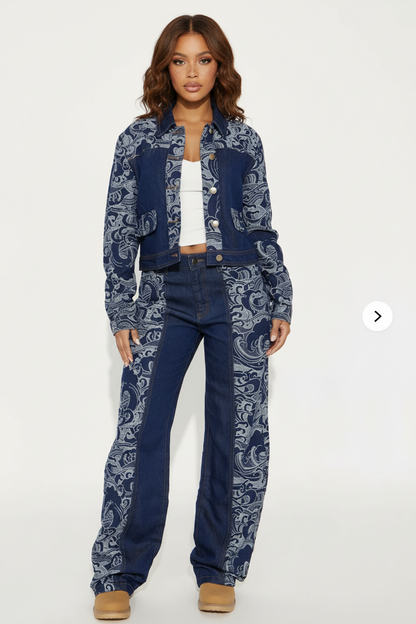 Paisley Denim Set