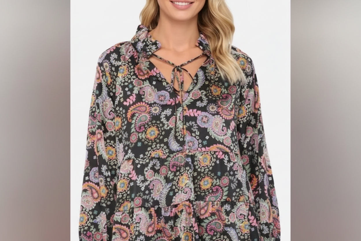 Fate curve paisley dress