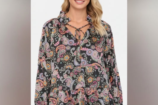 Fate curve paisley dress