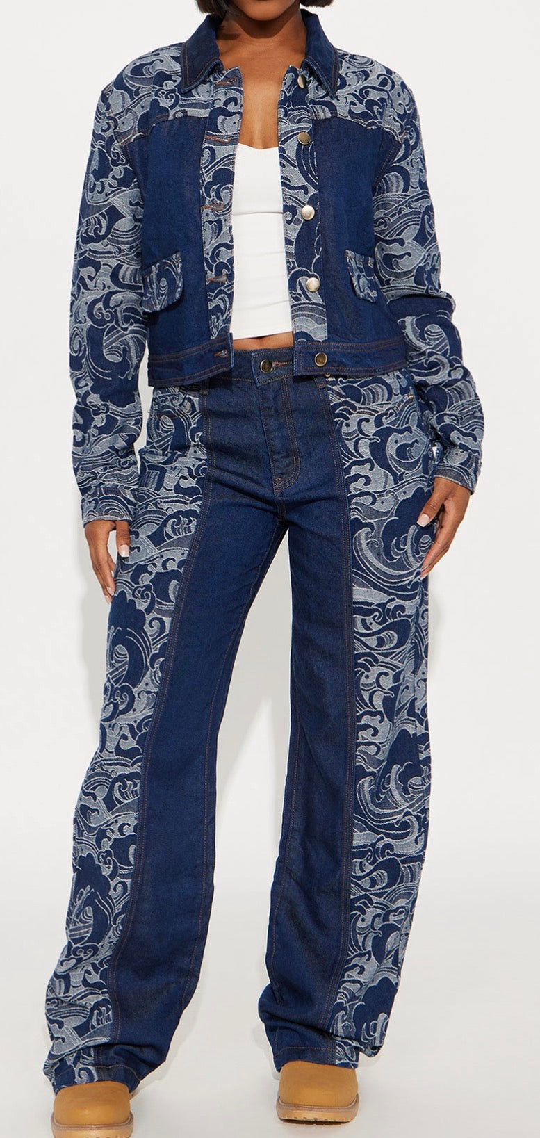 Paisley Denim Set