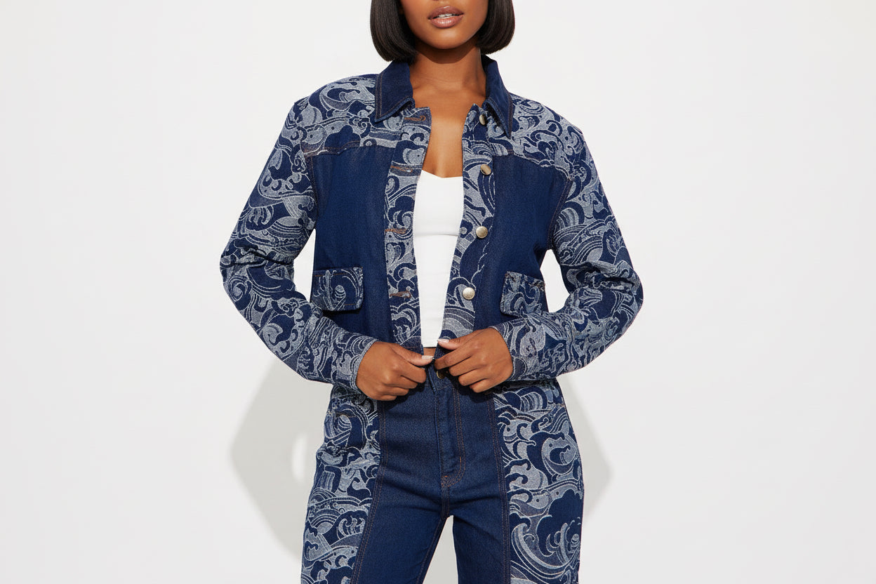 Paisley Denim Set